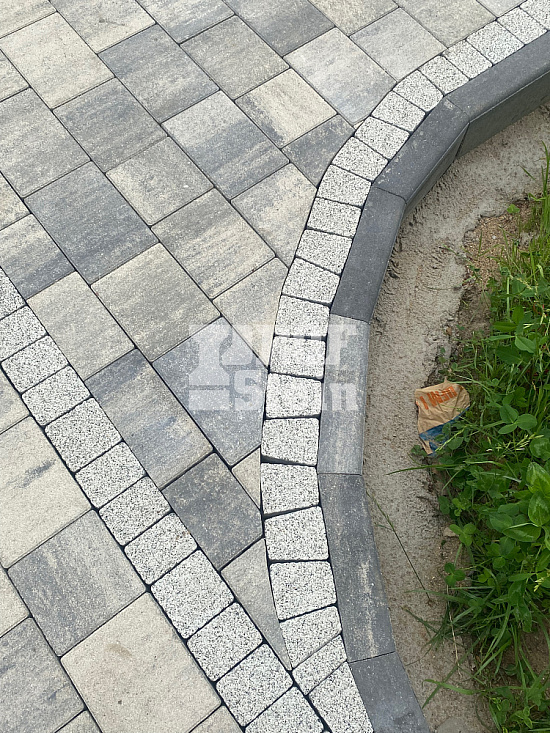 Тротуарная плитка Классика Арко Bianco Nero Steingot 60 мм